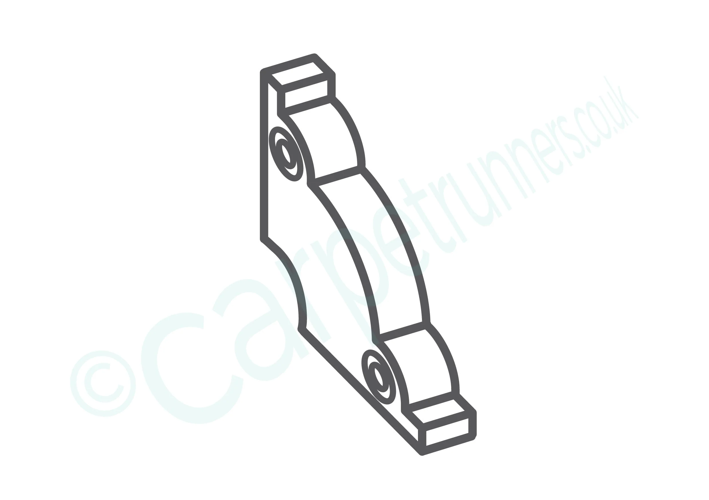 Cylindrical Rod Brackets Pair - Polished Nickel - Image 4